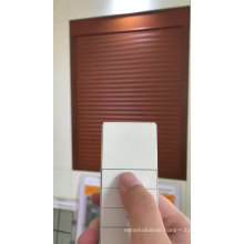 Arch aluminum glass swing window with roller shutter high quality shutters window